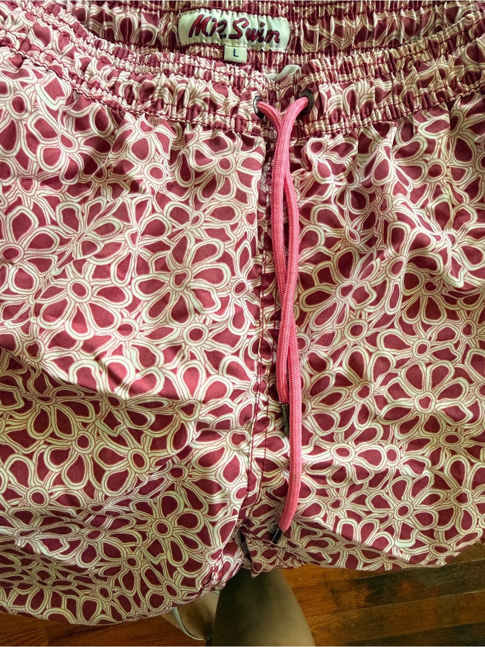 M.R. Swim Pink Floral Drawstring Shorts